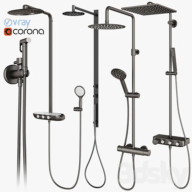 GROHE Shower Systems & Hygiene Showers | CEA | Gustavsberg set 112 3D Model