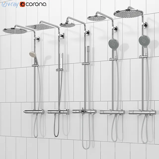 GROHE shower systems | Rainshower set 37 3D Model