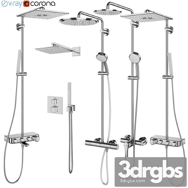 Grohe Shower Systems Set 106 3D Model Download