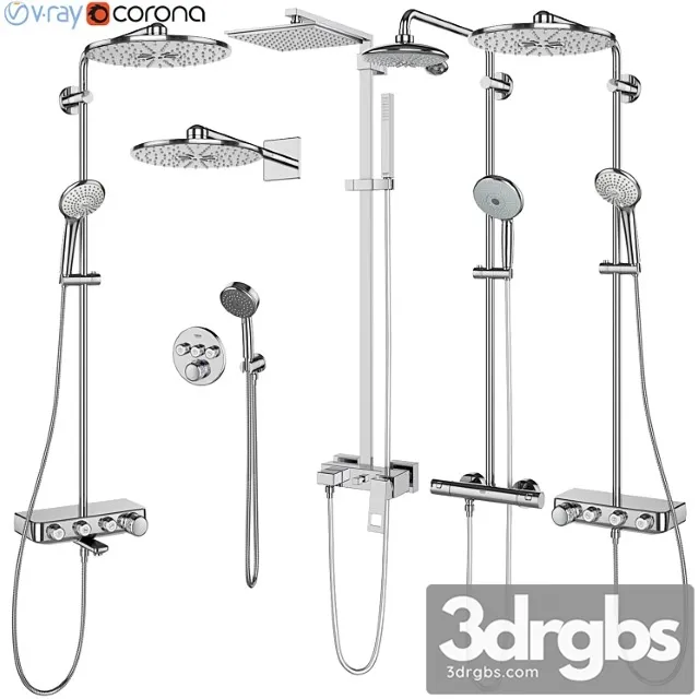 Grohe Shower Systems Set 107 3D Model Download