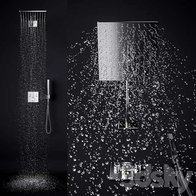 Grohe SmartControl Cube Shower System 3DModel