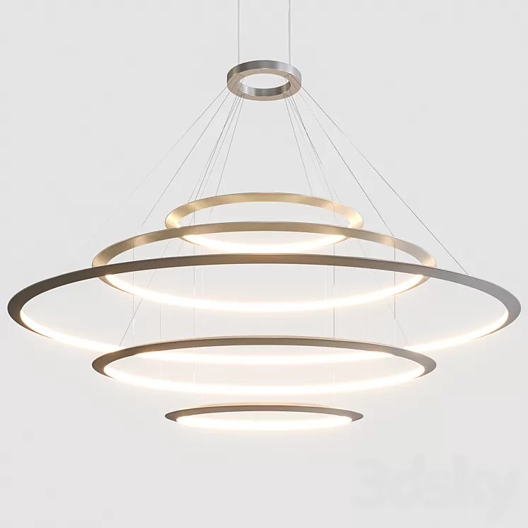 Grok by Leds C4 Circular Suspended Lamp Comp. 5 3D Model Grok by Leds C4 Circular Suspended Lamp Comp. 5 3D Model