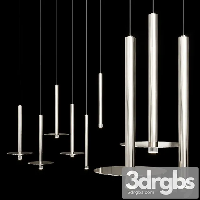 Grok candle led pendant lamp nickel 3D Model Download