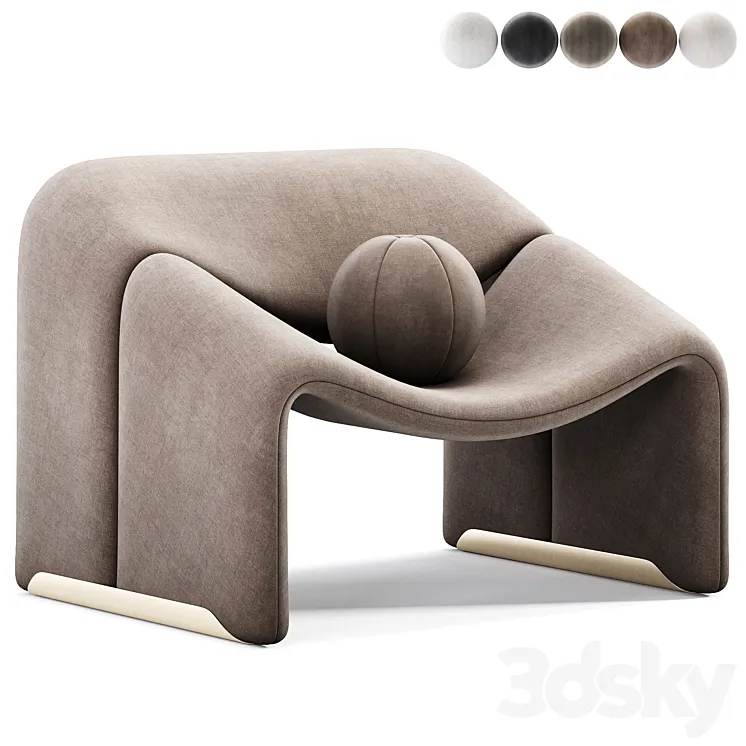 Groovy Chair by Pierre Paulin 3D Model Free Download