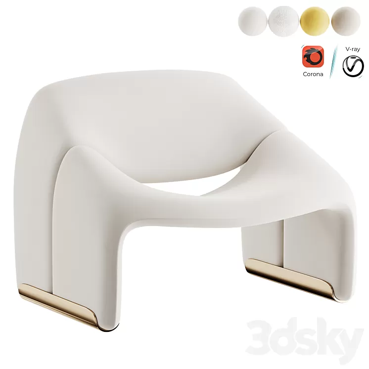 Groovy Lounge Chair for Artifort 3D Model Free Download