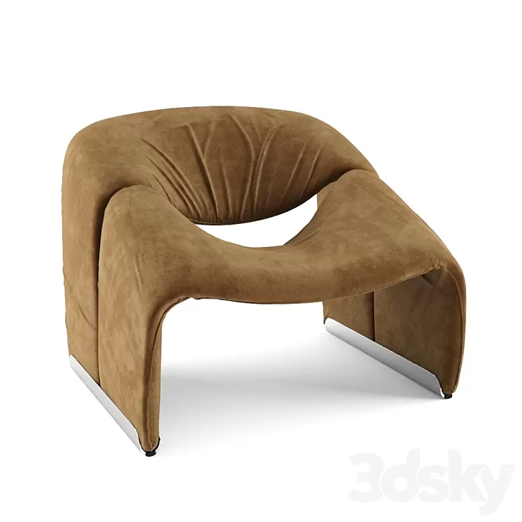 Groovy M-Chair by Pierre Paulin 3D Model Groovy M-Chair by Pierre Paulin 3D Model