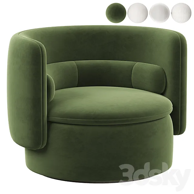 Group armchair with fixed base By SCP 3DModel Group armchair with fixed base By SCP 3DModel