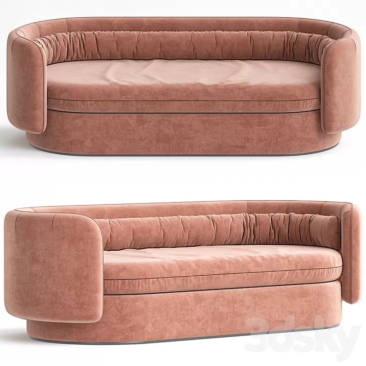 Group Three Seat Sofa 3D Model Free Download