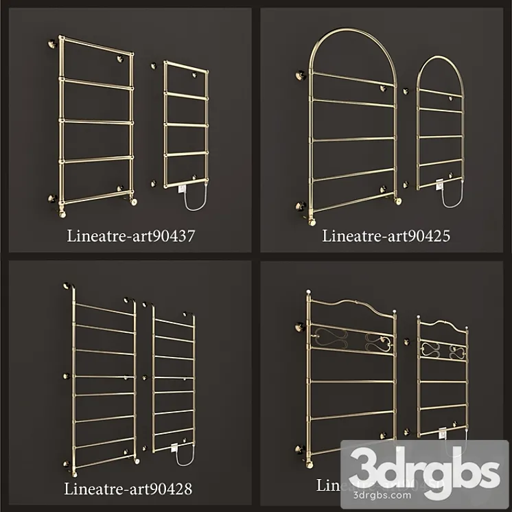 Group Towel Rails Lineatre 3D Model Download
