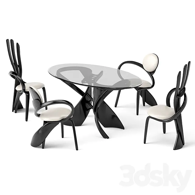 group with table virtuos S OM 3DModel