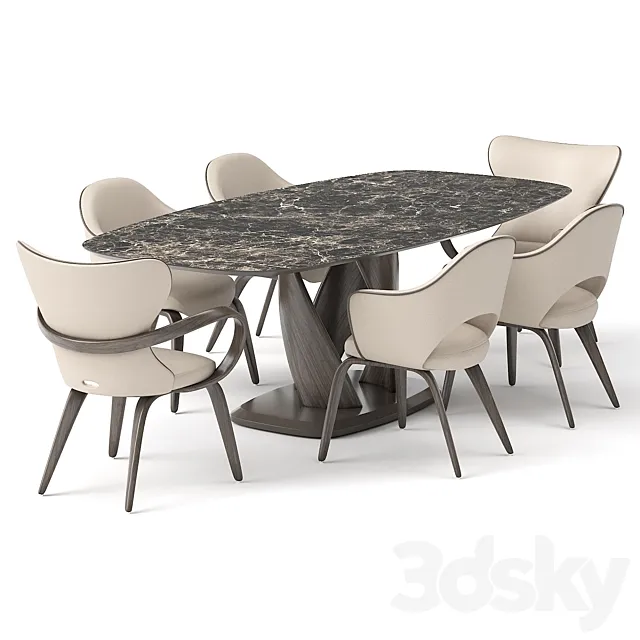 group with table virtuoz D 240×120 OM 3D Model