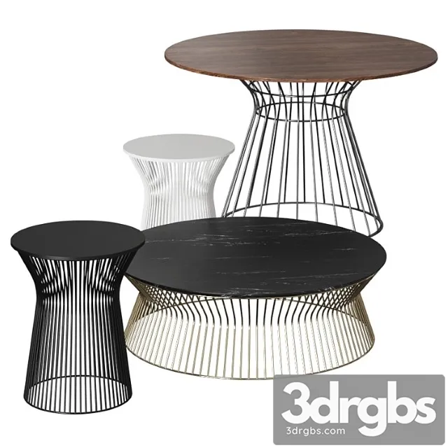 Gruppo tomasella brigitte coffee & dining tables 2 3D Model Download