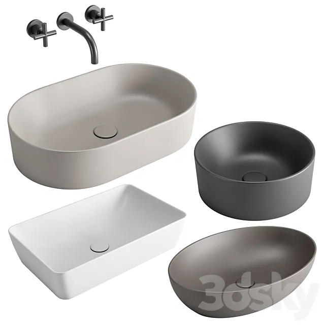 GSI ColorElements Washbasin Set 1 3DModel