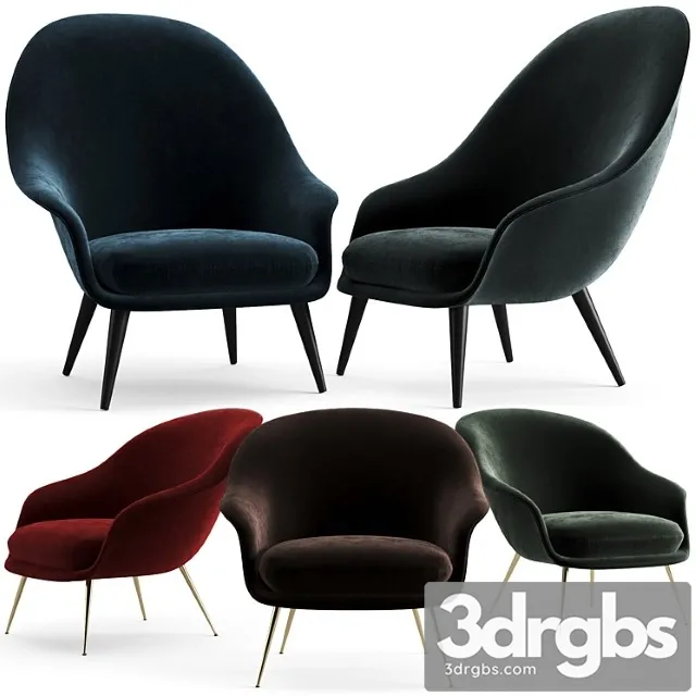 Gubi Bat Lounge Chairs 3D Model Download