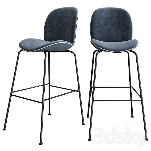 Gubi – Beetle Bar Chair 3D Model Gubi – Beetle Bar Chair 3D Model