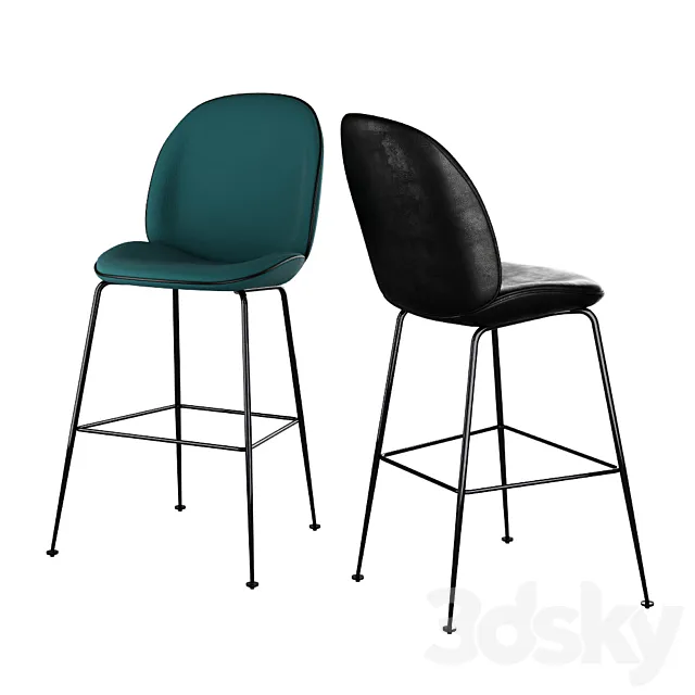 Gubi Beetle Bar Chair 3D Model