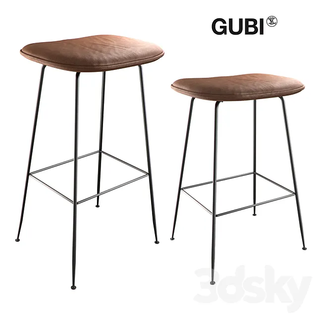Gubi Beetle Bar Stool 3D Model