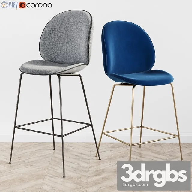 Gubi beetle bar stool & coutner stool 2 3D Model Download Gubi beetle bar stool & coutner stool 2 3D Model Download