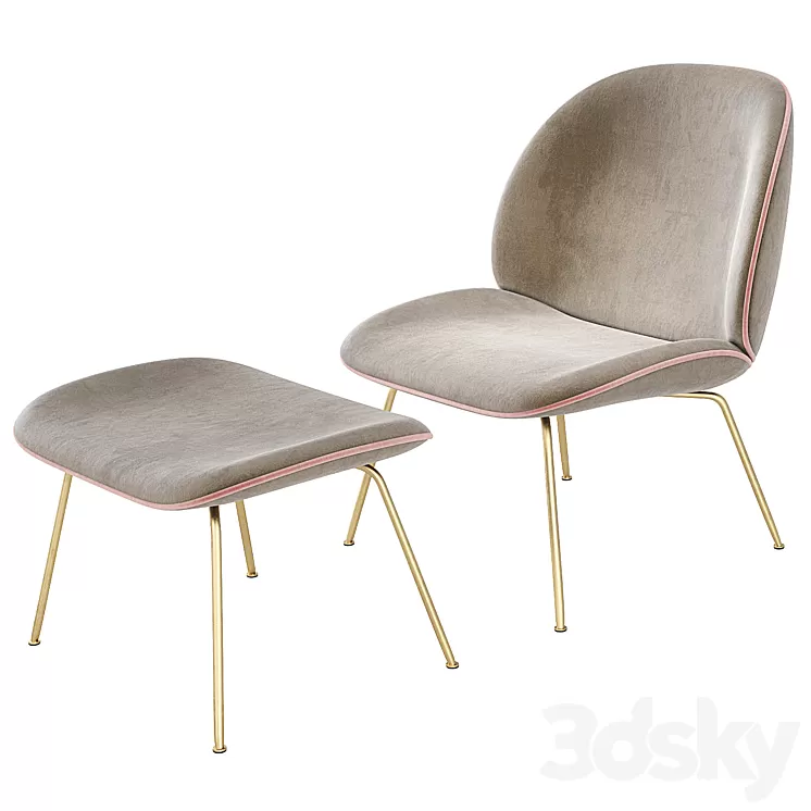 Gubi Beetle Lounge Chair 3D Model Gubi Beetle Lounge Chair 3D Model