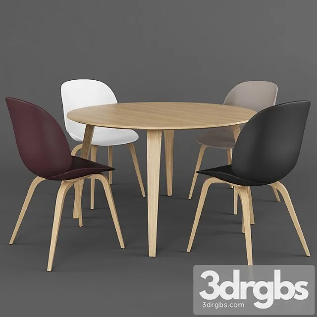 Gubi dining group 2 2 3D Model Download