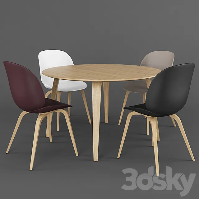 GUBI Dining group 2 3DModel