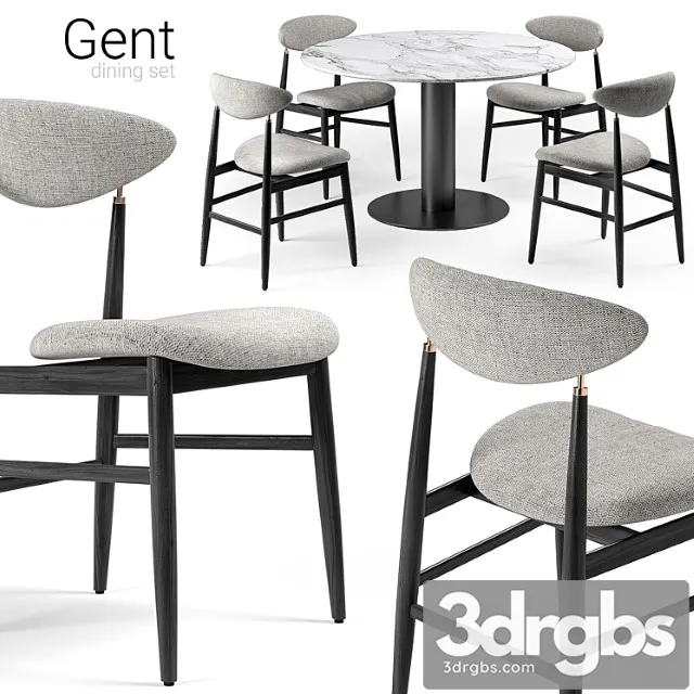 Gubi Dining Set 3D Model Download