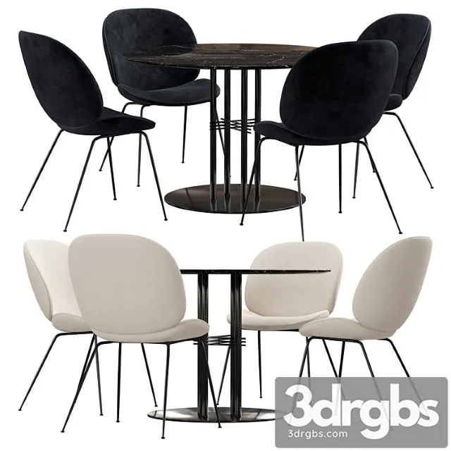 Gubi dining set_2 2 3D Model Download