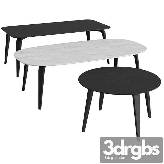 Gubi dining table wood 2 3D Model Download