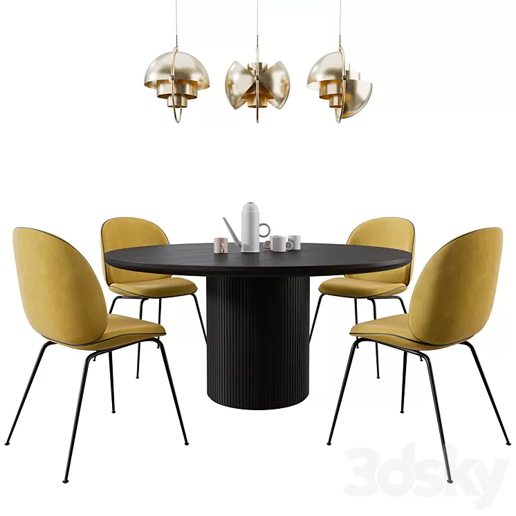 Gubi Dinning Set 3D Model