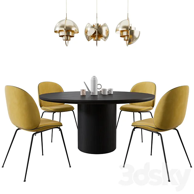 Gubi Dinning Set 3DModel