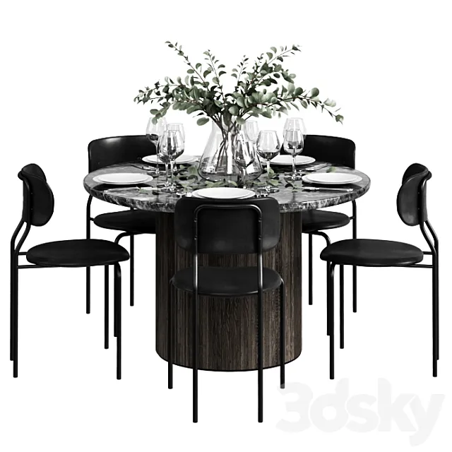 GUBI Dinning Set 3DModel