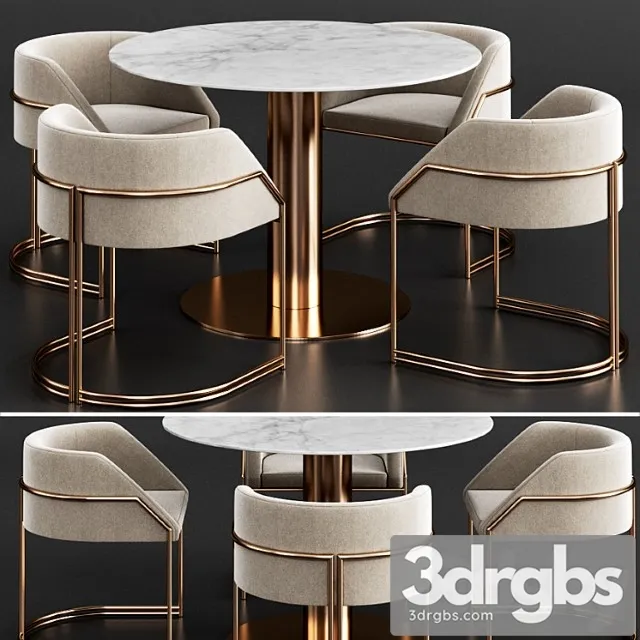 Gubi & giopagani dinning set 2 3D Model Download