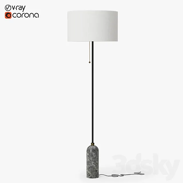Gubi gravity floor lamp 3D Model Gubi gravity floor lamp 3D Model