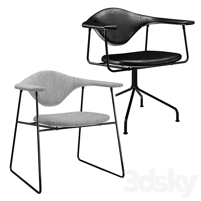 Gubi Masculo Dining Chair 3D Model