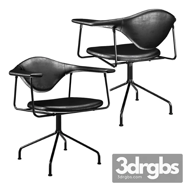 Gubi masculo dining chair swivel 2 3D Model Download Gubi masculo dining chair swivel 2 3D Model Download
