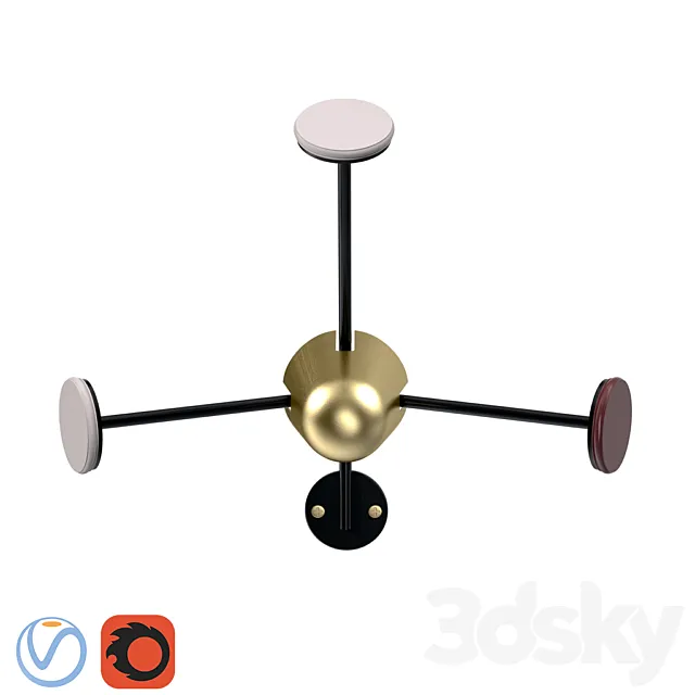 Gubi Mategot Coat rack 3D Model Gubi Mategot Coat rack 3D Model