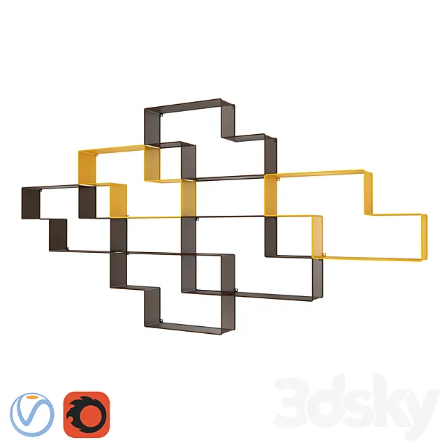 Gubi Mategot Dedal bookshelf 3DModel Gubi Mategot Dedal bookshelf 3DModel