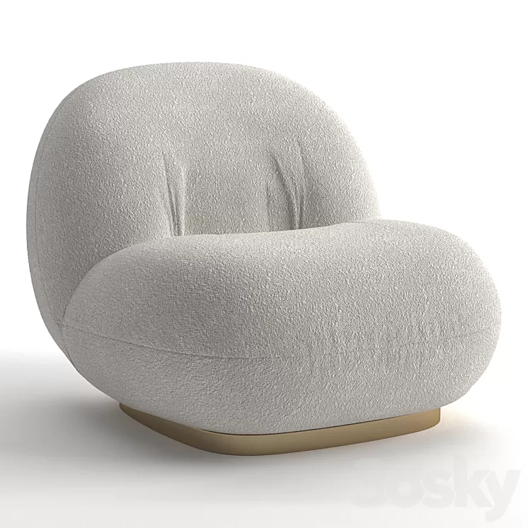 Gubi pacha lounge chair 3D Model