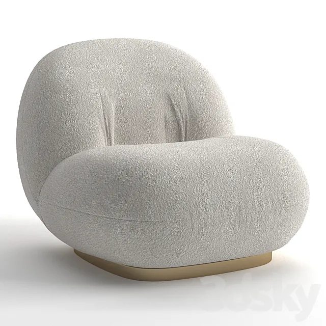 Gubi pacha lounge chair 3DModel Gubi pacha lounge chair 3DModel