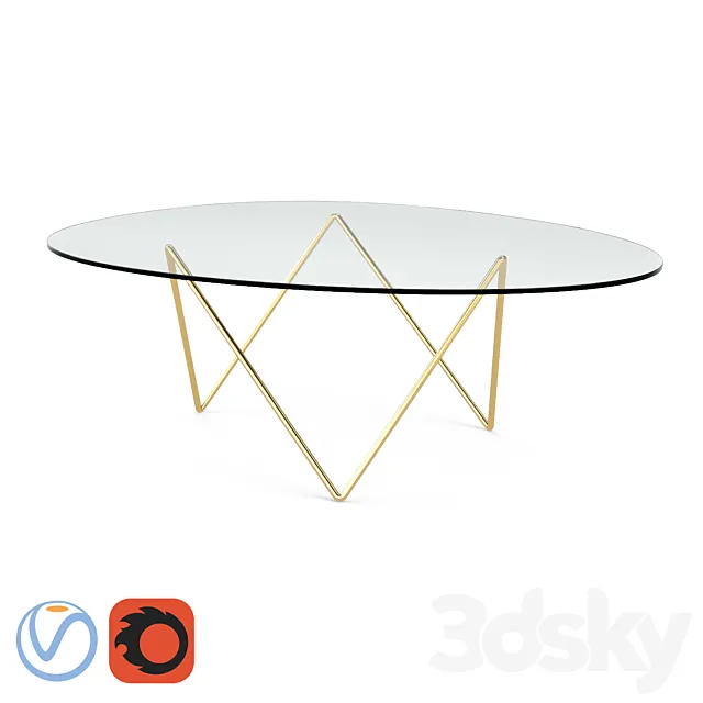 Gubi Pedrera coffee table 3D Model Gubi Pedrera coffee table 3D Model
