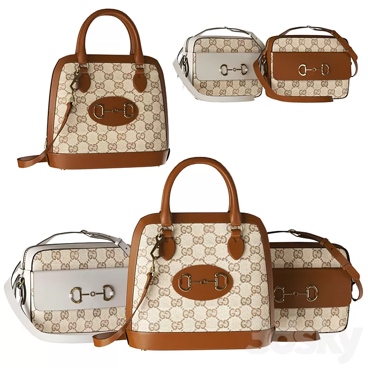 Gucci set bags 3 3D Model Free Download