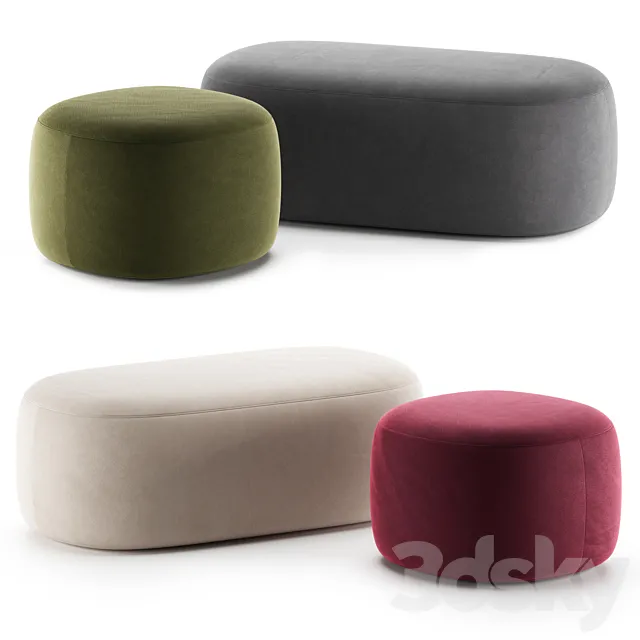GUEST | Pouf By Liu Jo Living Collection 3D Model GUEST | Pouf By Liu Jo Living Collection 3D Model