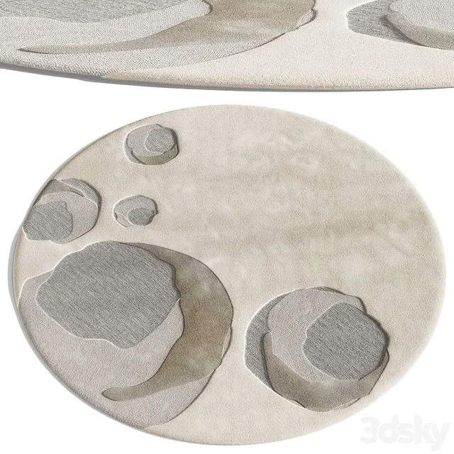 Guilin Round Rug TMJ Design 3D Model