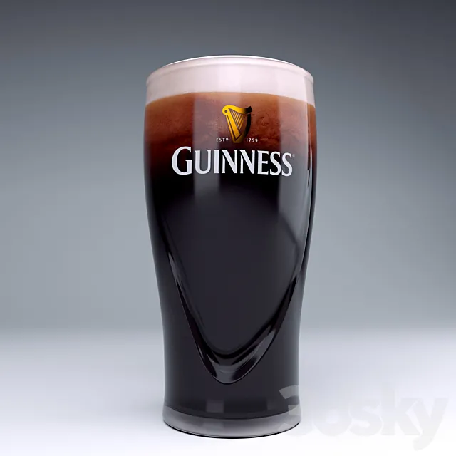 Guinness_beer_glass 3DModel Guinness_beer_glass 3DModel