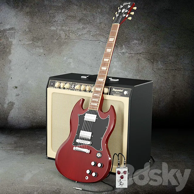 GUITAR set 3D Model