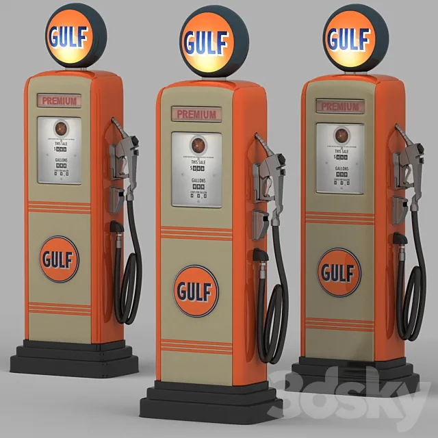 Gulf gas station 3D Model Gulf gas station 3D Model