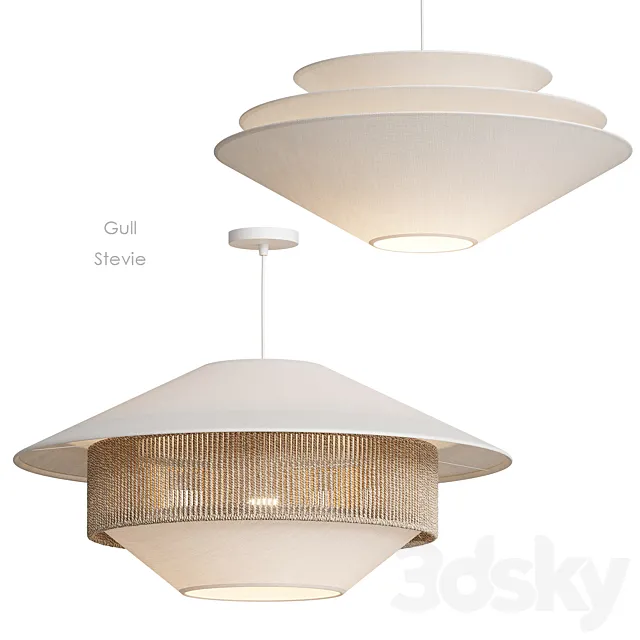 Gull Stevie Pendant lamp West Elm 3D Model Gull Stevie Pendant lamp West Elm 3D Model