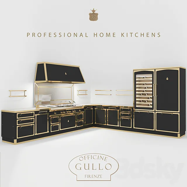 GULLO professional home kitchen 3D Model