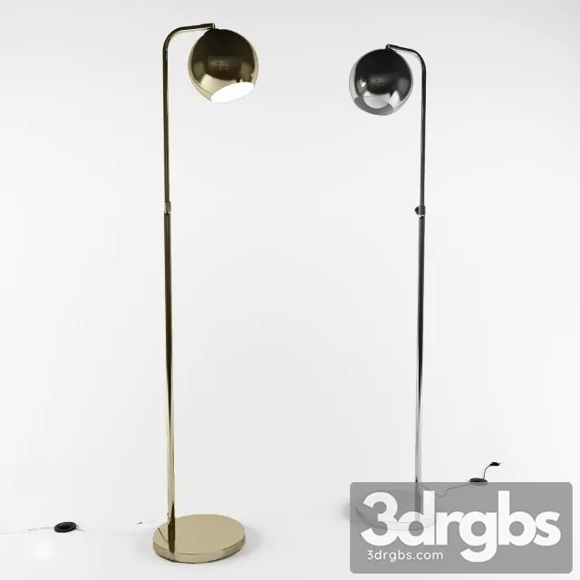 Gumball Floor Lamp Gold 3D Model Download