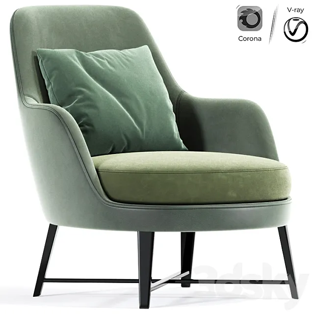 Guscio Armchair Flexform 3DModel